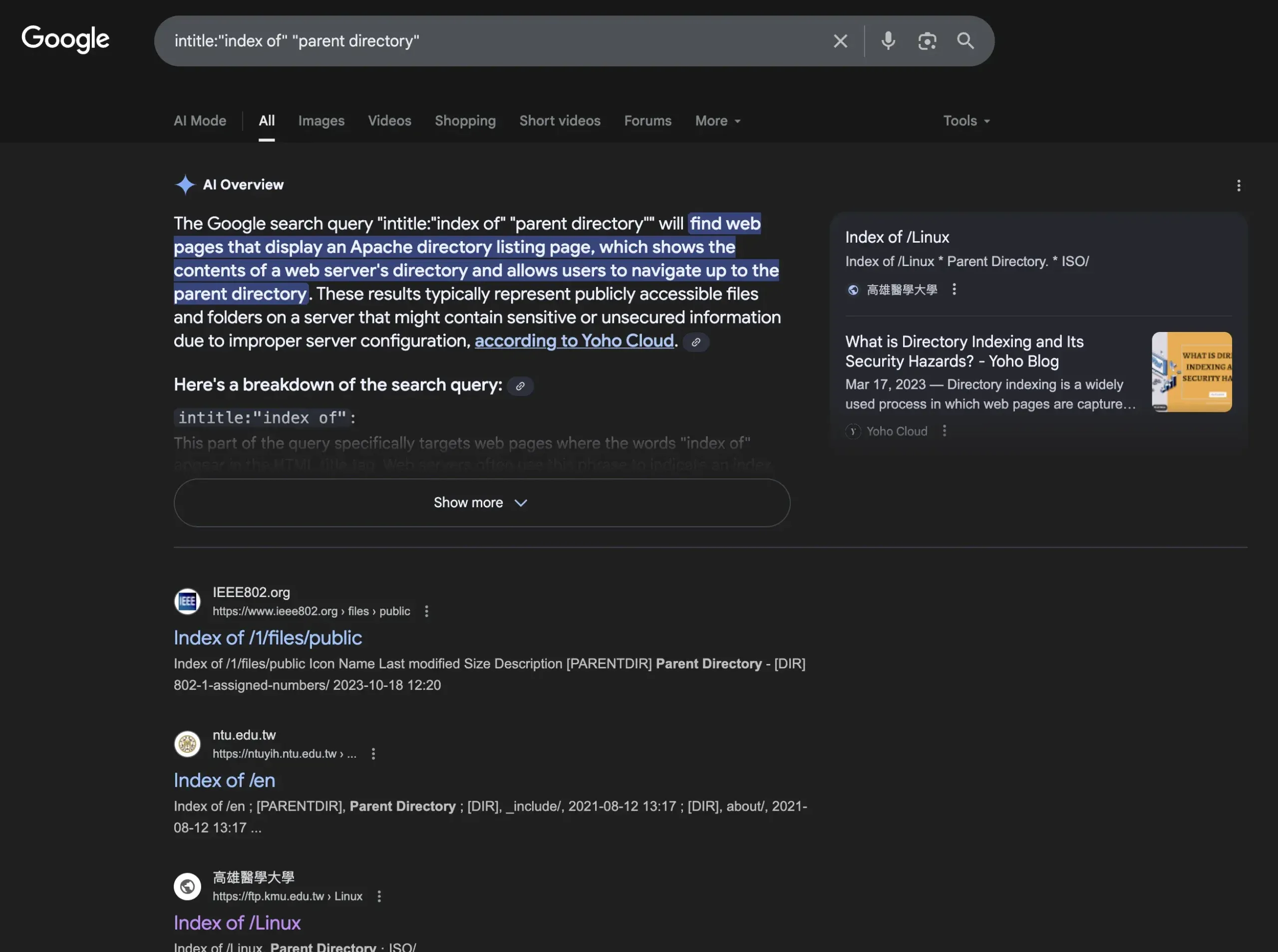 Google-Hacking-Index-of-parent-directory