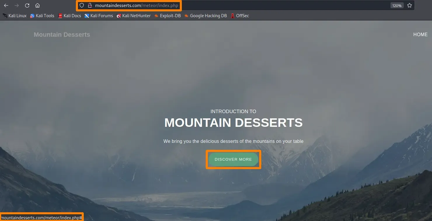 Mountain-Desserts-Single-Page-Application
