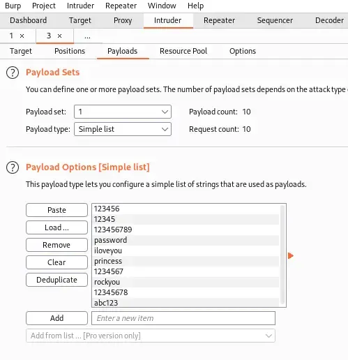 Pasting-the-first-10-rockyou-entries