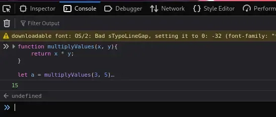 Testing-the-JavaScript-Function-in-the-Browser-Console
